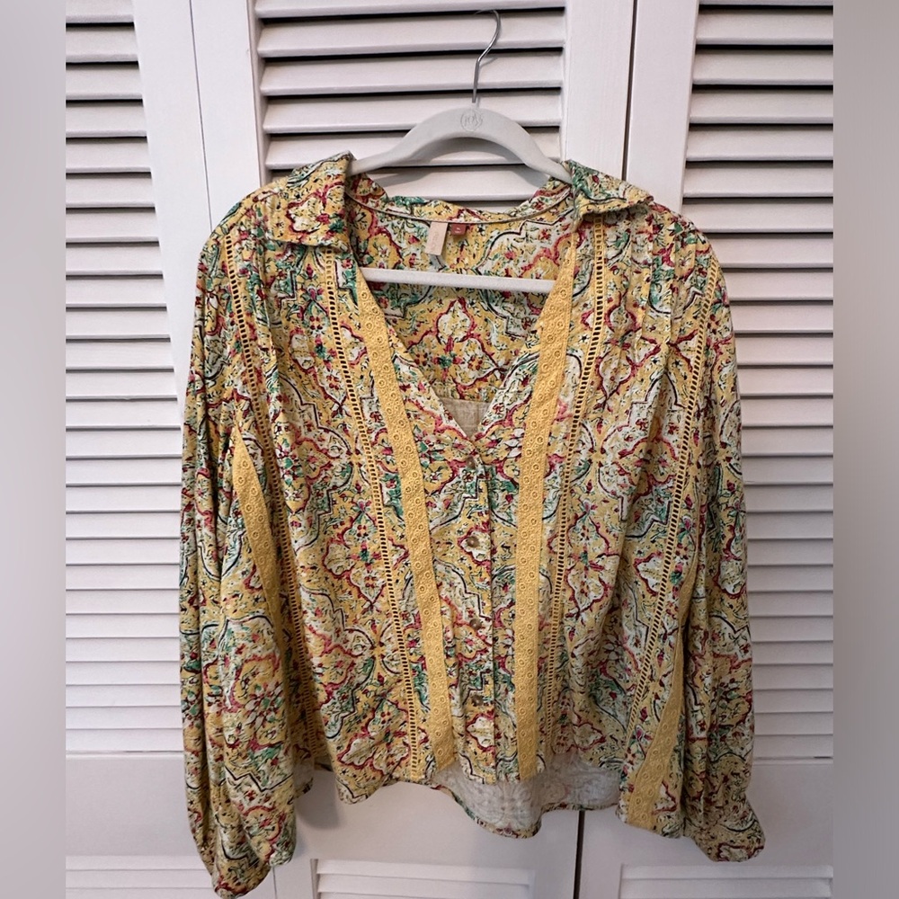 Pilcro Pintuck Peasant Blouse